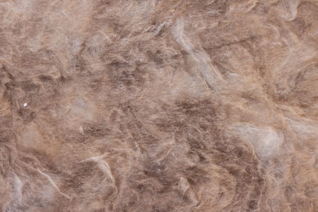 Close-up van bruine wolvezels